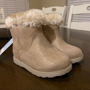 Toddler Girls Winter Boots - Cream Color - Size 7